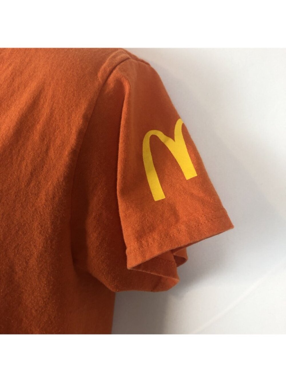 McDonalds Orange Employee Breakfast Anytime Delta TShirt DISCONTINUED Workwear - Picture 3 of 5